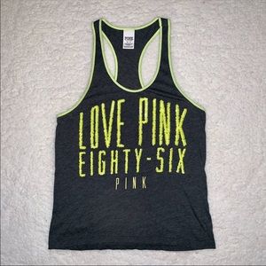 VS PINK Sequin Bling Racerback Tank Top XS